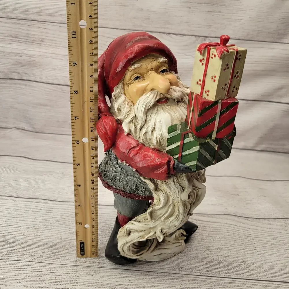 Santa With Stack of Packages Figurine 10